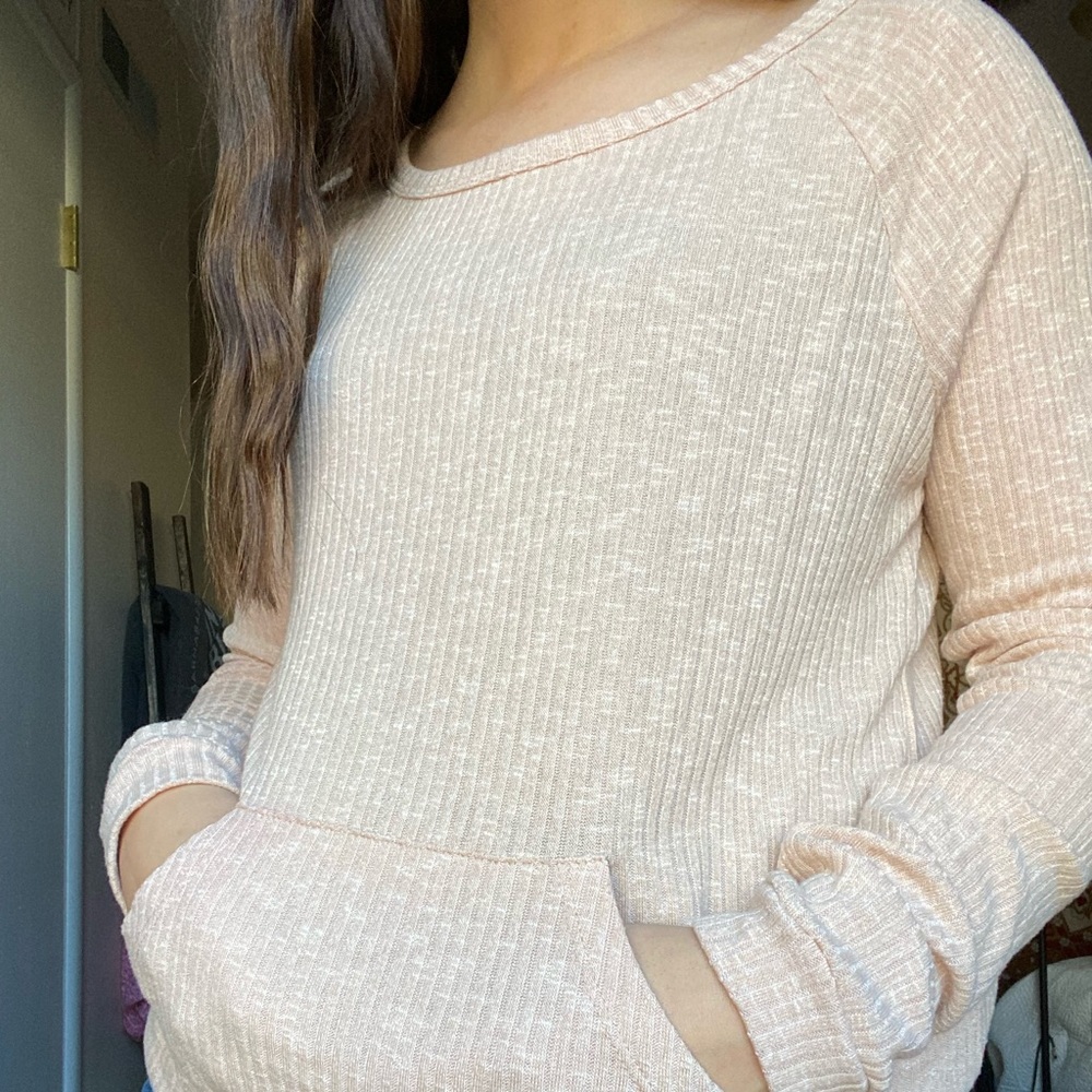 Peach Ribbed Sweater - Picture 2 of 5